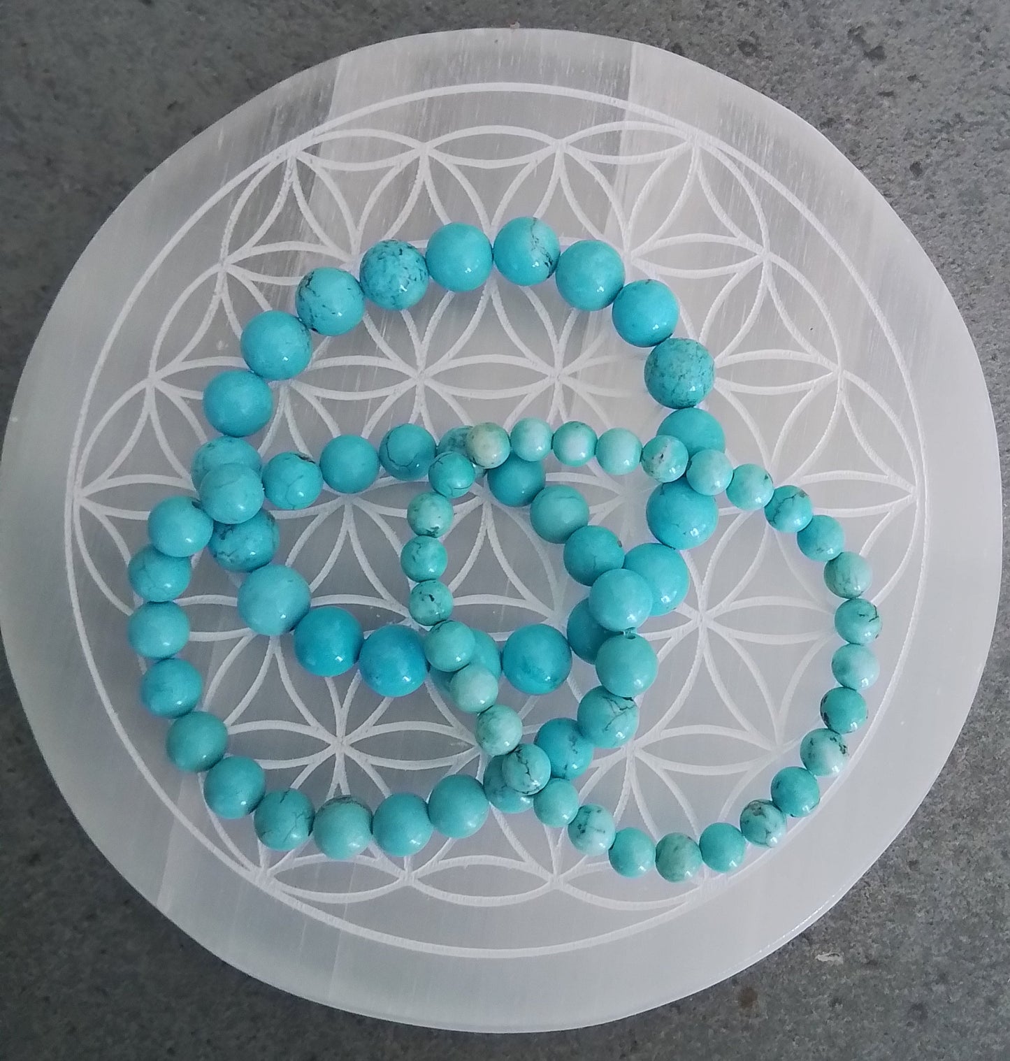 Lot de 3 bracelets en Turquoise stabilisée