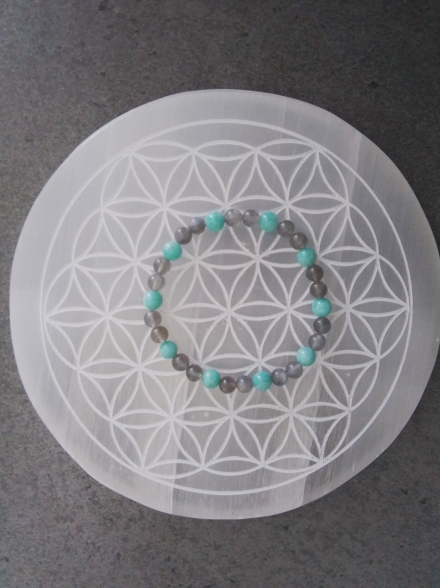 Bracelet en Amazonite et Labradorite