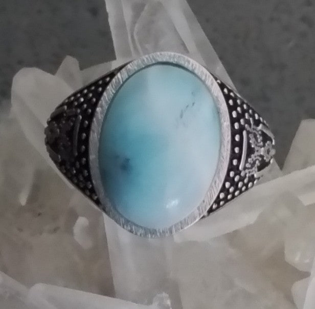 Bague en argent sterling avec Larimar design 2