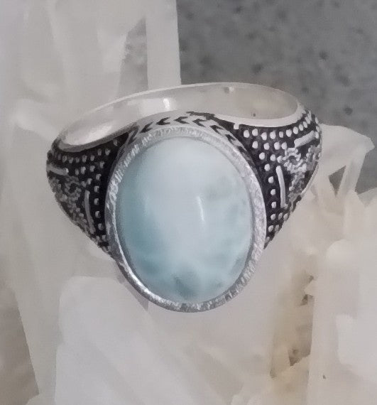 Bague en argent sterling avec Larimar design 2