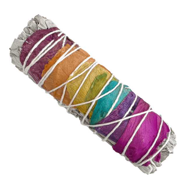 Sauge blanche californie & Pétales de Rose 7 Chakras fagot 25-30g