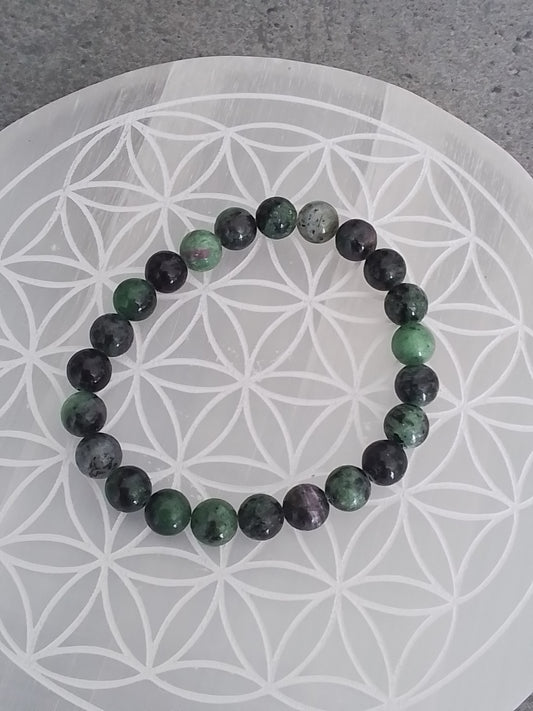 Bracelet en Zoïsite rubis