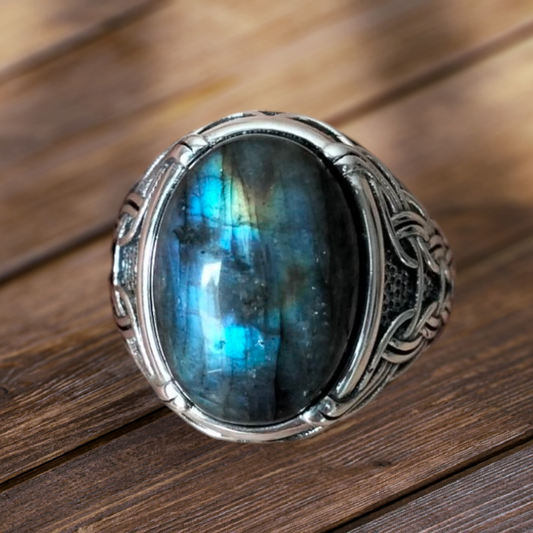 Bague en argent sterling avec Labradorite