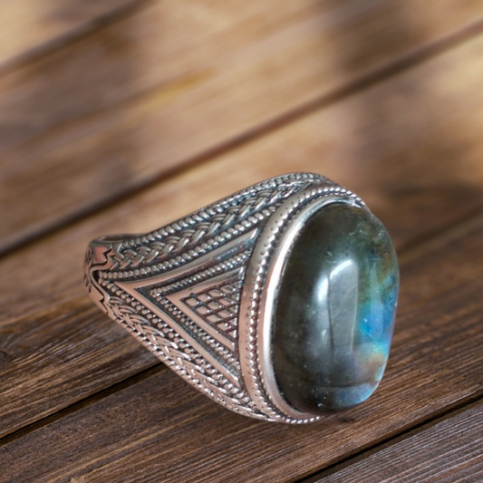 Bague en argent sterling avec Labradorite
